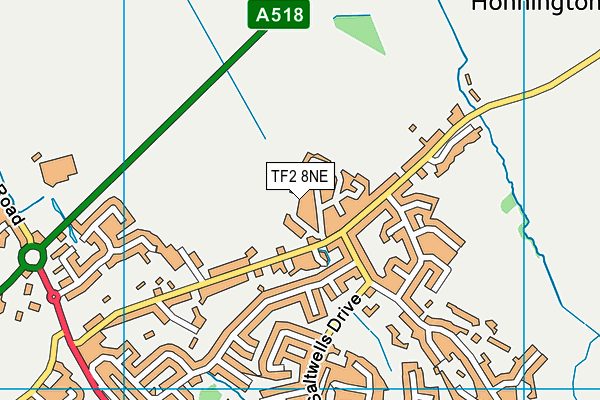 TF2 8NE map - OS VectorMap District (Ordnance Survey) TF2 8NE map - OS VectorMap District (Ordnance Survey)