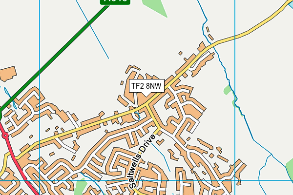 TF2 8NW map - OS VectorMap District (Ordnance Survey) TF2 8NW map - OS VectorMap District (Ordnance Survey)