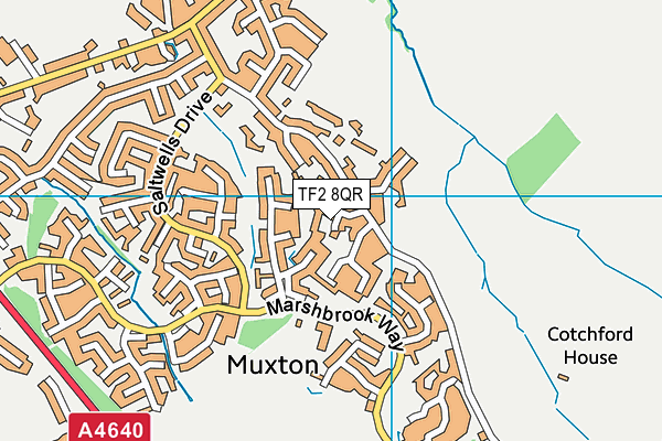 TF2 8QR map - OS VectorMap District (Ordnance Survey) TF2 8QR map - OS VectorMap District (Ordnance Survey)