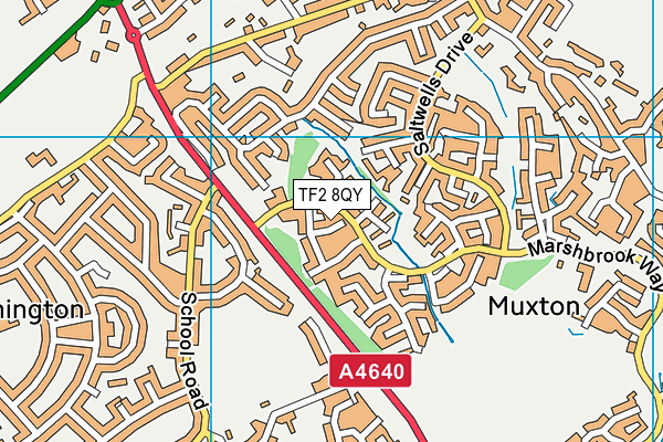 TF2 8QY map - OS VectorMap District (Ordnance Survey)