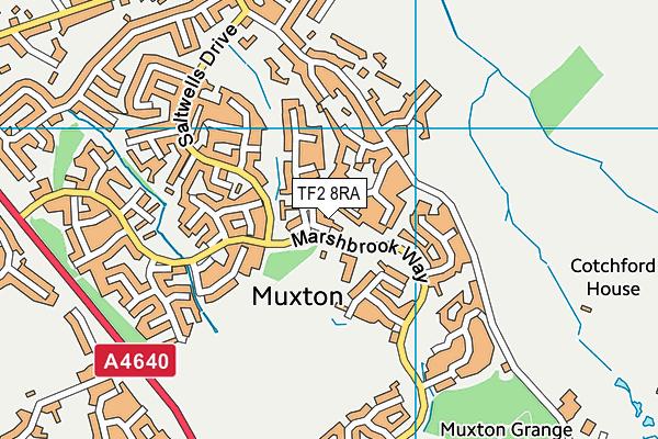 TF2 8RA map - OS VectorMap District (Ordnance Survey) TF2 8RA map - OS VectorMap District (Ordnance Survey)