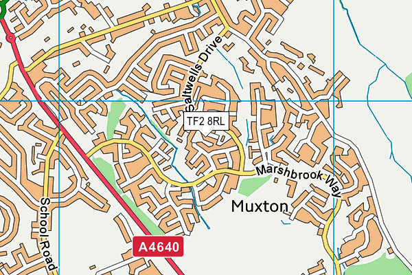 TF2 8RL map - OS VectorMap District (Ordnance Survey) TF2 8RL map - OS VectorMap District (Ordnance Survey)