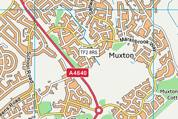 TF2 8RS map - OS VectorMap District (Ordnance Survey) TF2 8RS map - OS VectorMap District (Ordnance Survey)