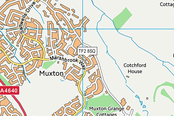 TF2 8SQ map - OS VectorMap District (Ordnance Survey) TF2 8SQ map - OS VectorMap District (Ordnance Survey)