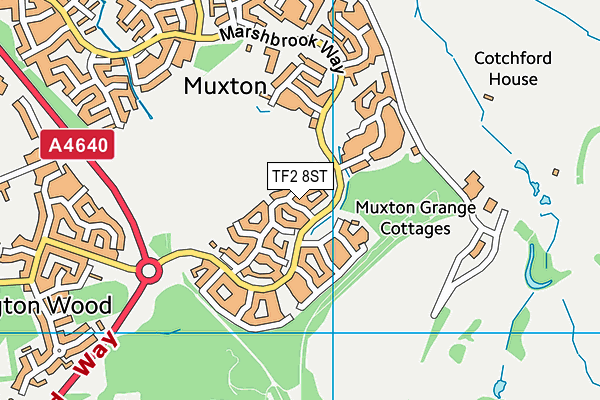 TF2 8ST map - OS VectorMap District (Ordnance Survey) TF2 8ST map - OS VectorMap District (Ordnance Survey)