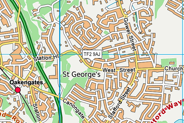 TF2 9AJ map - OS VectorMap District (Ordnance Survey) TF2 9AJ map - OS VectorMap District (Ordnance Survey)