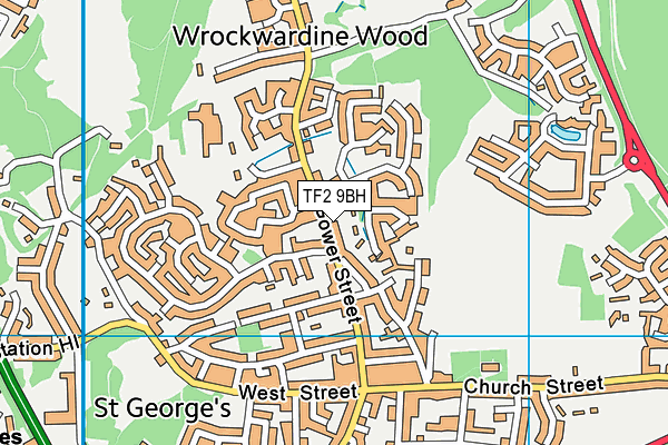 TF2 9BH map - OS VectorMap District (Ordnance Survey) TF2 9BH map - OS VectorMap District (Ordnance Survey)