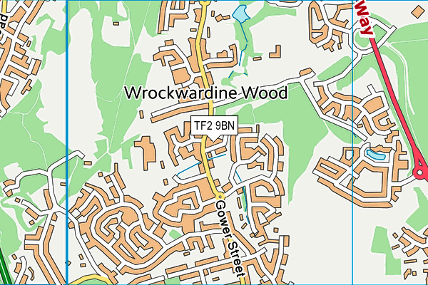 TF2 9BN map - OS VectorMap District (Ordnance Survey) TF2 9BN map - OS VectorMap District (Ordnance Survey)