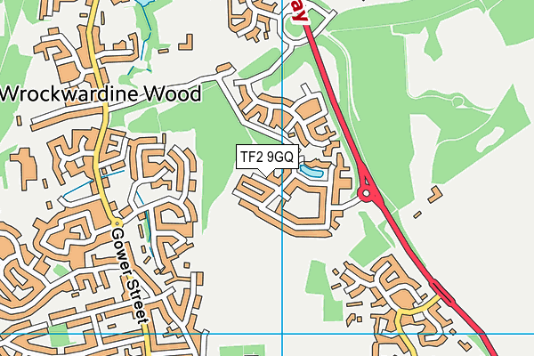 TF2 9GQ map - OS VectorMap District (Ordnance Survey) TF2 9GQ map - OS VectorMap District (Ordnance Survey)