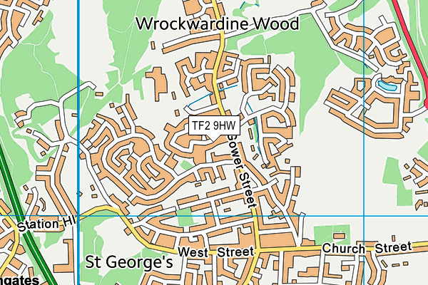 TF2 9HW map - OS VectorMap District (Ordnance Survey) TF2 9HW map - OS VectorMap District (Ordnance Survey)
