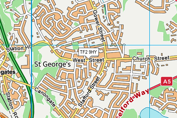 TF2 9HY map - OS VectorMap District (Ordnance Survey) TF2 9HY map - OS VectorMap District (Ordnance Survey)