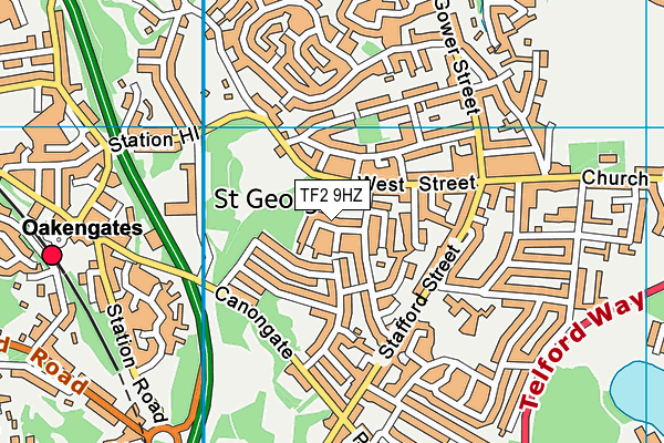 TF2 9HZ map - OS VectorMap District (Ordnance Survey) TF2 9HZ map - OS VectorMap District (Ordnance Survey)