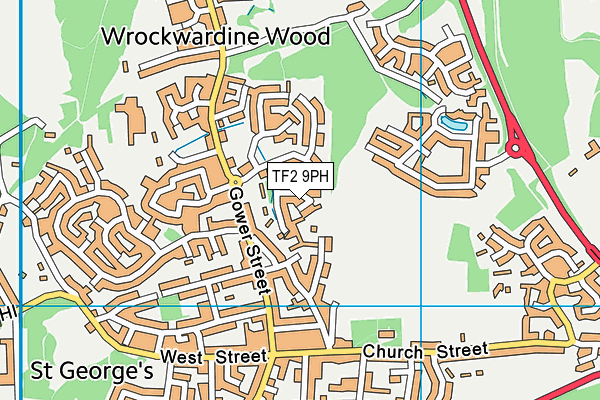 TF2 9PH map - OS VectorMap District (Ordnance Survey)