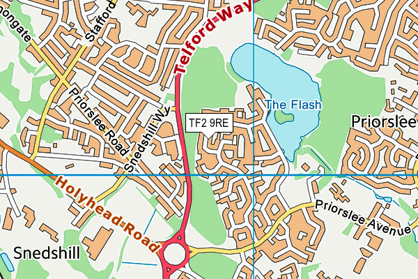 TF2 9RE map - OS VectorMap District (Ordnance Survey) TF2 9RE map - OS VectorMap District (Ordnance Survey)