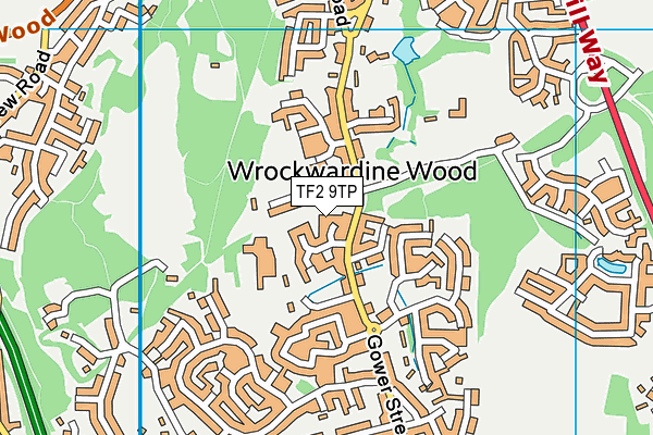 TF2 9TP map - OS VectorMap District (Ordnance Survey)