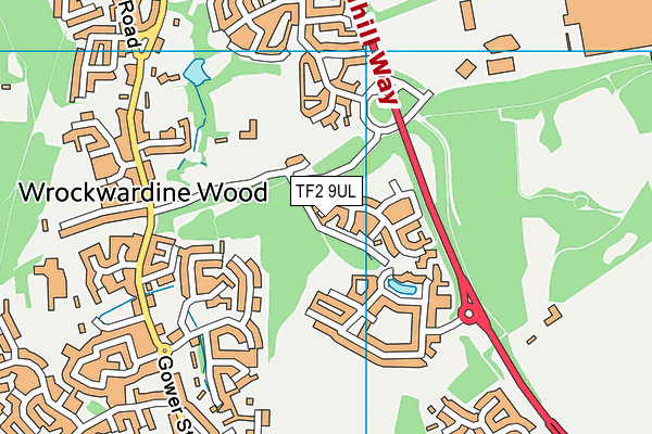 TF2 9UL map - OS VectorMap District (Ordnance Survey) TF2 9UL map - OS VectorMap District (Ordnance Survey)