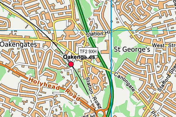 TF2 9XH map - OS VectorMap District (Ordnance Survey) TF2 9XH map - OS VectorMap District (Ordnance Survey)