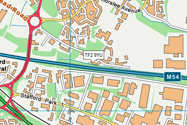 TF2 9YU map - OS VectorMap District (Ordnance Survey) TF2 9YU map - OS VectorMap District (Ordnance Survey)