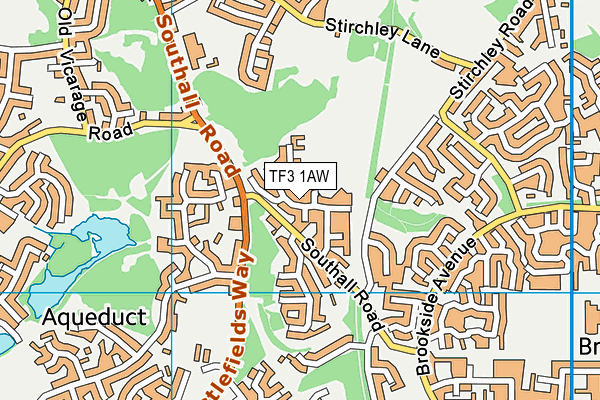 TF3 1AW map - OS VectorMap District (Ordnance Survey) TF3 1AW map - OS VectorMap District (Ordnance Survey)