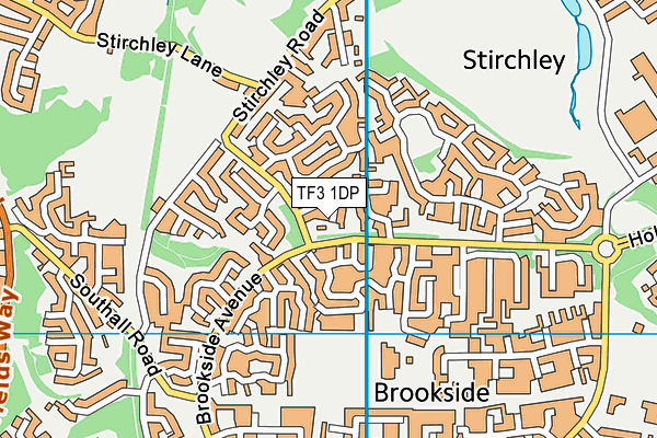 TF3 1DP map - OS VectorMap District (Ordnance Survey) TF3 1DP map - OS VectorMap District (Ordnance Survey)