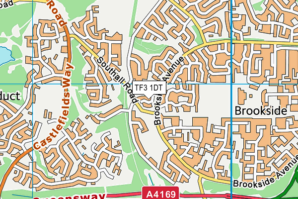 TF3 1DT map - OS VectorMap District (Ordnance Survey) TF3 1DT map - OS VectorMap District (Ordnance Survey)