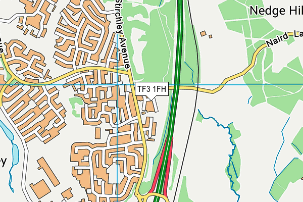 TF3 1FH map - OS VectorMap District (Ordnance Survey) TF3 1FH map - OS VectorMap District (Ordnance Survey)