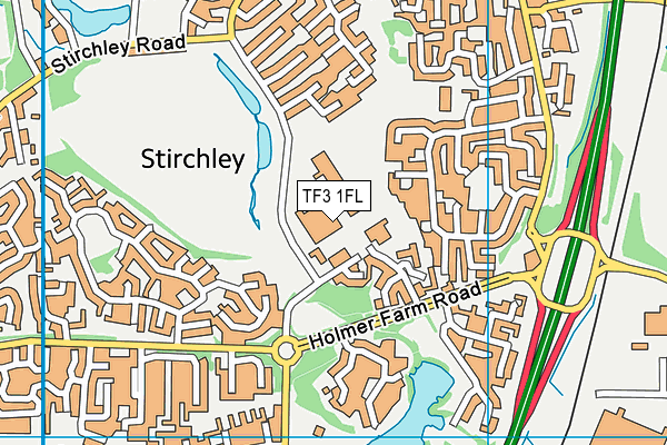 TF3 1FL map - OS VectorMap District (Ordnance Survey) TF3 1FL map - OS VectorMap District (Ordnance Survey)