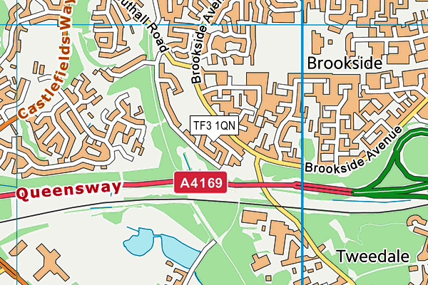 TF3 1QN map - OS VectorMap District (Ordnance Survey) TF3 1QN map - OS VectorMap District (Ordnance Survey)
