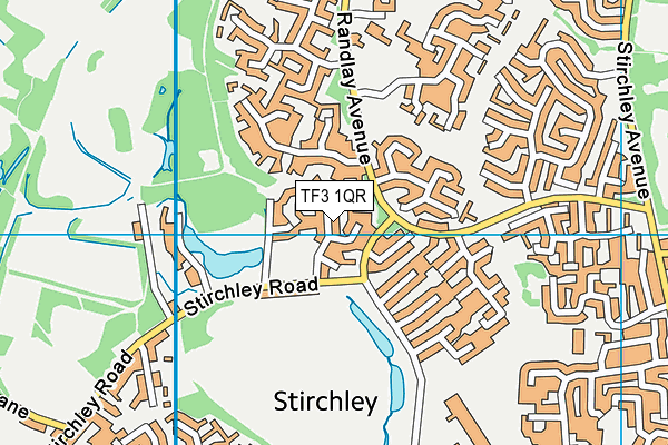 TF3 1QR map - OS VectorMap District (Ordnance Survey) TF3 1QR map - OS VectorMap District (Ordnance Survey)