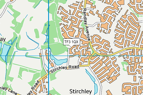 TF3 1QX map - OS VectorMap District (Ordnance Survey) TF3 1QX map - OS VectorMap District (Ordnance Survey)