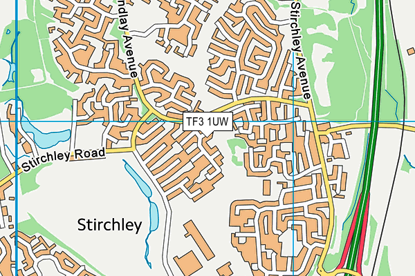 TF3 1UW map - OS VectorMap District (Ordnance Survey) TF3 1UW map - OS VectorMap District (Ordnance Survey)