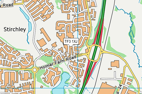 TF3 1XJ map - OS VectorMap District (Ordnance Survey) TF3 1XJ map - OS VectorMap District (Ordnance Survey)