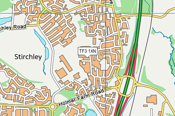 TF3 1XN map - OS VectorMap District (Ordnance Survey) TF3 1XN map - OS VectorMap District (Ordnance Survey)