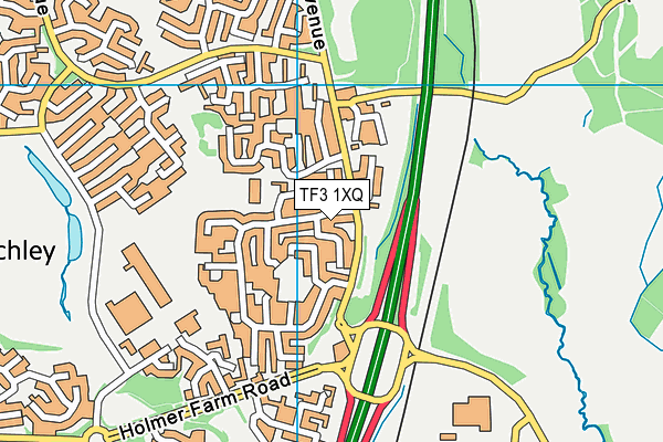 TF3 1XQ map - OS VectorMap District (Ordnance Survey) TF3 1XQ map - OS VectorMap District (Ordnance Survey)