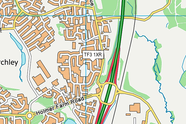 TF3 1XR map - OS VectorMap District (Ordnance Survey) TF3 1XR map - OS VectorMap District (Ordnance Survey)
