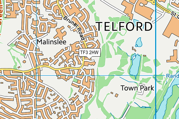 TF3 2HW map - OS VectorMap District (Ordnance Survey) TF3 2HW map - OS VectorMap District (Ordnance Survey)