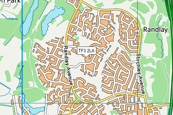 TF3 2LA map - OS VectorMap District (Ordnance Survey) TF3 2LA map - OS VectorMap District (Ordnance Survey)