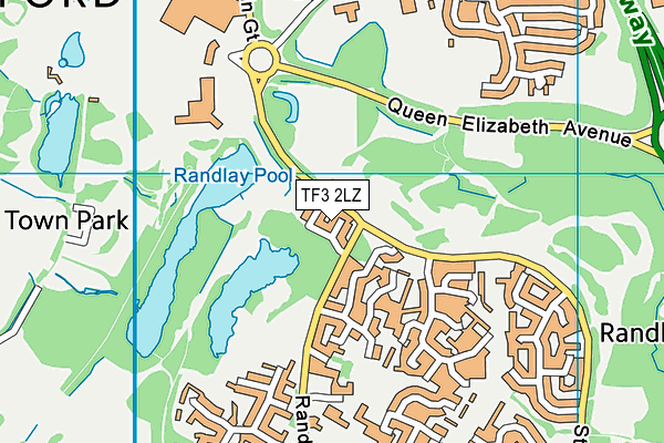 TF3 2LZ map - OS VectorMap District (Ordnance Survey) TF3 2LZ map - OS VectorMap District (Ordnance Survey)