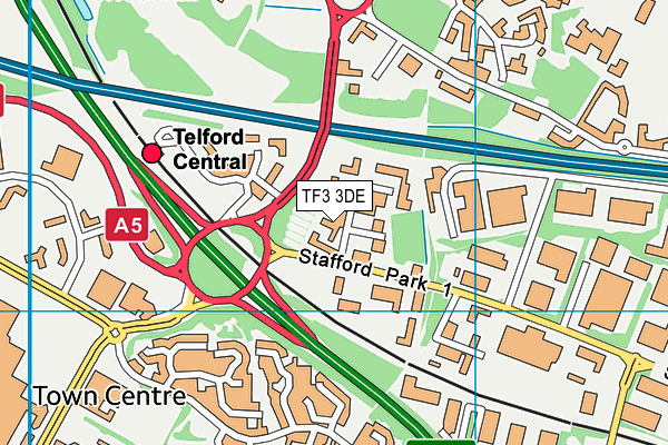 TF3 3DE map - OS VectorMap District (Ordnance Survey) TF3 3DE map - OS VectorMap District (Ordnance Survey)