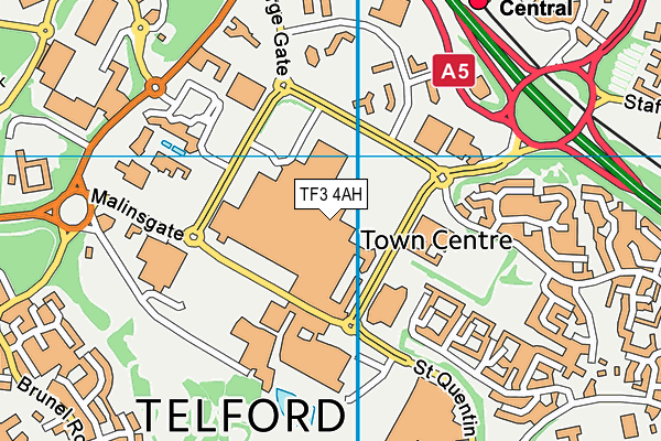 TF3 4AH map - OS VectorMap District (Ordnance Survey) TF3 4AH map - OS VectorMap District (Ordnance Survey)