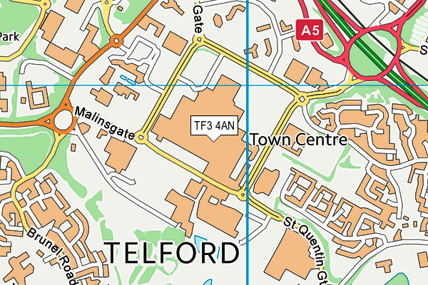 TF3 4AN map - OS VectorMap District (Ordnance Survey) TF3 4AN map - OS VectorMap District (Ordnance Survey)