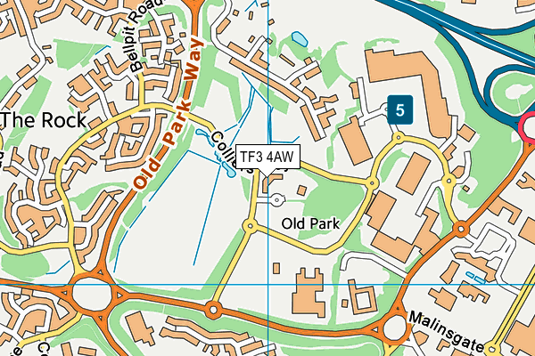 TF3 4AW map - OS VectorMap District (Ordnance Survey) TF3 4AW map - OS VectorMap District (Ordnance Survey)