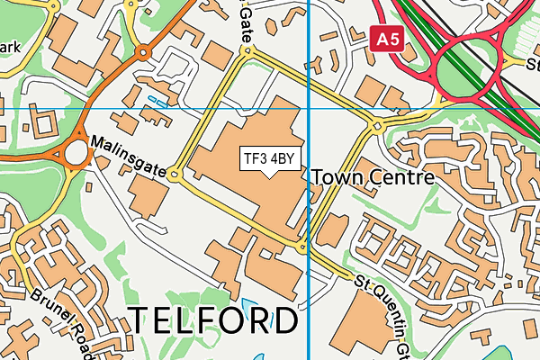 TF3 4BY map - OS VectorMap District (Ordnance Survey) TF3 4BY map - OS VectorMap District (Ordnance Survey)