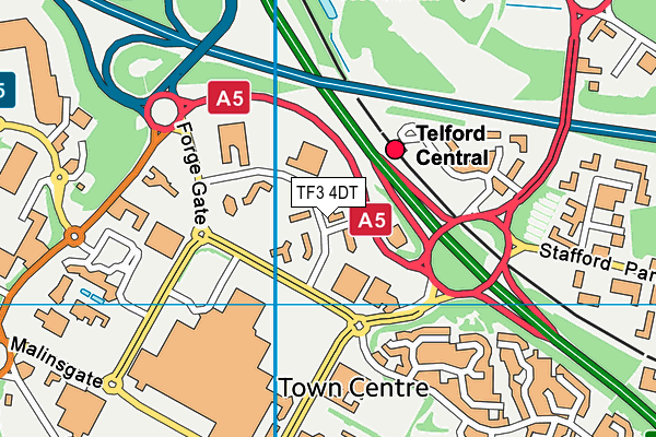 TF3 4DT map - OS VectorMap District (Ordnance Survey) TF3 4DT map - OS VectorMap District (Ordnance Survey)