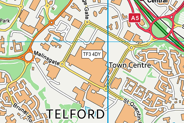 TF3 4DY map - OS VectorMap District (Ordnance Survey) TF3 4DY map - OS VectorMap District (Ordnance Survey)