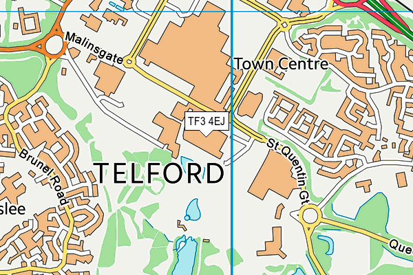 TF3 4EJ map - OS VectorMap District (Ordnance Survey) TF3 4EJ map - OS VectorMap District (Ordnance Survey)