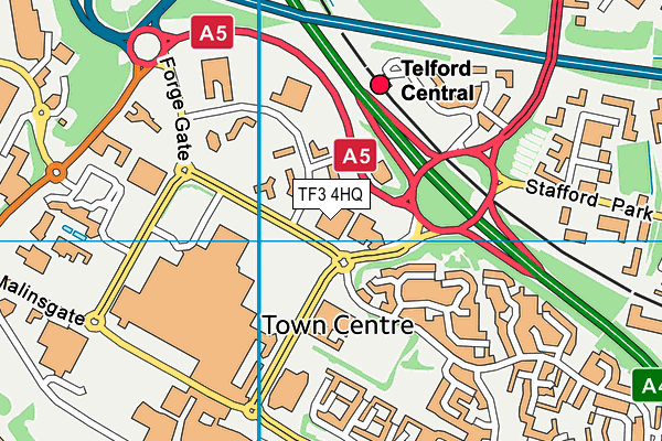 TF3 4HQ map - OS VectorMap District (Ordnance Survey) TF3 4HQ map - OS VectorMap District (Ordnance Survey)