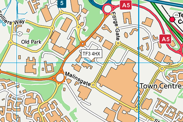 TF3 4HX map - OS VectorMap District (Ordnance Survey) TF3 4HX map - OS VectorMap District (Ordnance Survey)