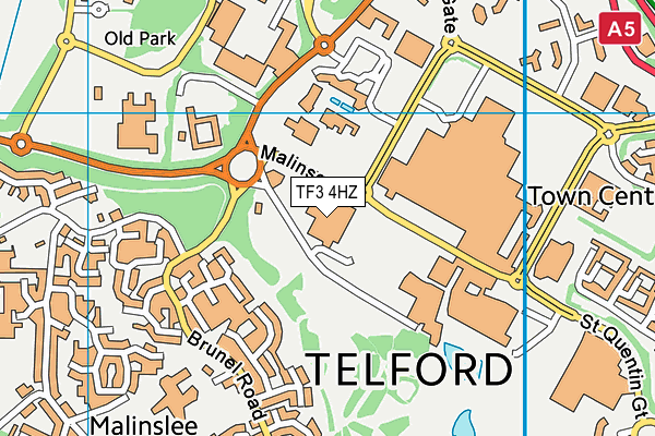TF3 4HZ map - OS VectorMap District (Ordnance Survey) TF3 4HZ map - OS VectorMap District (Ordnance Survey)