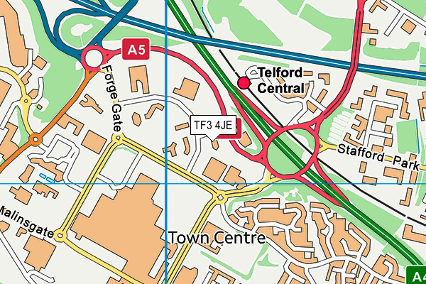TF3 4JE map - OS VectorMap District (Ordnance Survey) TF3 4JE map - OS VectorMap District (Ordnance Survey)